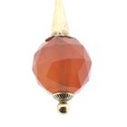 Image 3 of Vintage gold ball pendant with carnelian