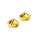 Image 7 of Vintage gold floral clip-on earrings