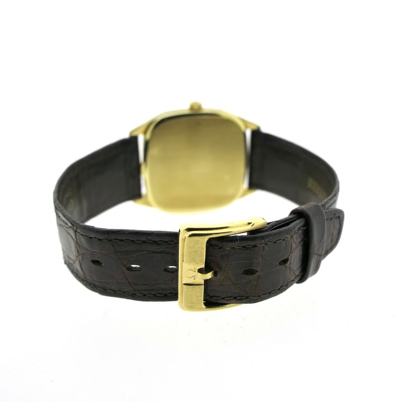 Image 13 of Omega Constellation; Vintage 18k gold men's watch with a linen dial