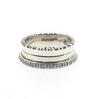 Image 2 of Silver wide ring with zirconia; GGAAFF