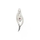 Image 3 of Silver pendant with a pink zirconia