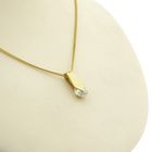 Image 8 of Gold pendant with large zirconia.