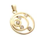 Image 4 of Golden fantasy pendant with diamond 0.25 ct.