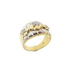 Image 1 of Two-tone gold wide ring set with zirconia
