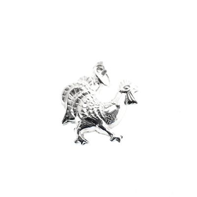 Image 2 of Silver charm; Rooster