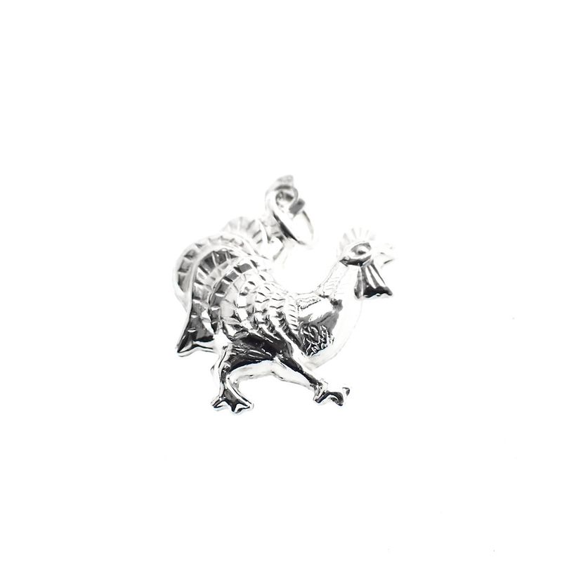 Image 2 of Silver charm; Rooster