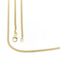Gold gourmet link chain | 60 cm