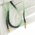 Image 9 of Emerald bead necklace with gold clasp