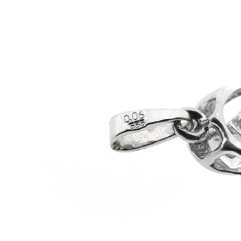 Image 4 of White gold fantasy pendant with diamond | 0.06 ct.