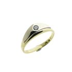 Image 1 of Gold solitaire ring with diamond 0.06 ct.