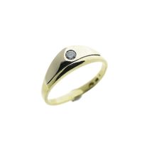 Gold solitaire ring with diamond 0.06 ct.