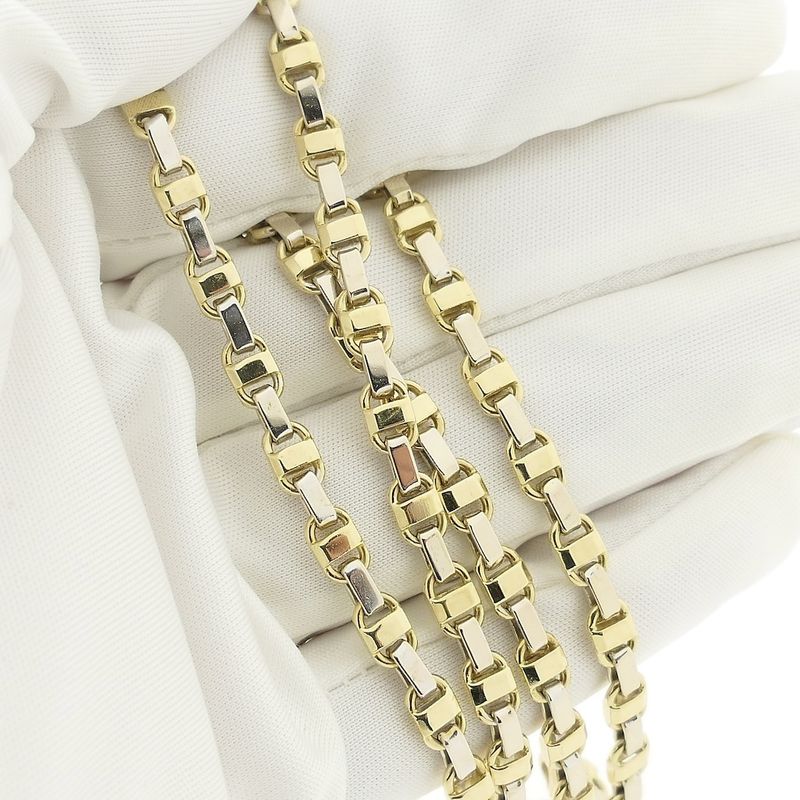 Image 6 of Two-tone gold fantasy link chain