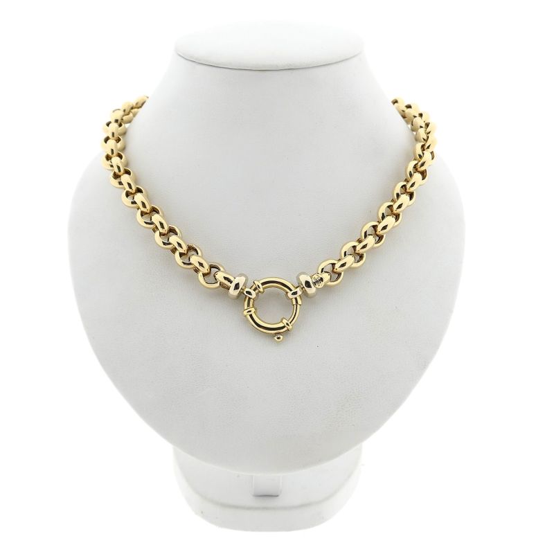 Afbeelding 1 van Gouden jasseronschakel collier | 46 cm