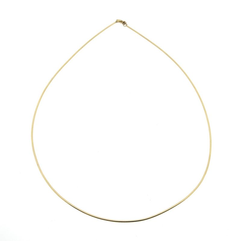 Image 4 of Gold round omega link necklace