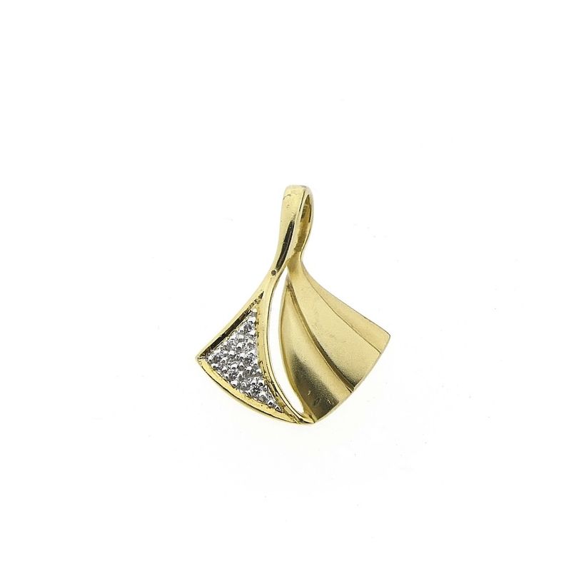 Image 1 of Two-tone fantasy pendant with zirconia
