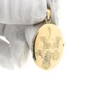 Image 4 of Gold medallion pendant; Floral design