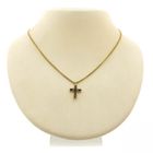 Image 5 of Gold cross pendant with garnet stones