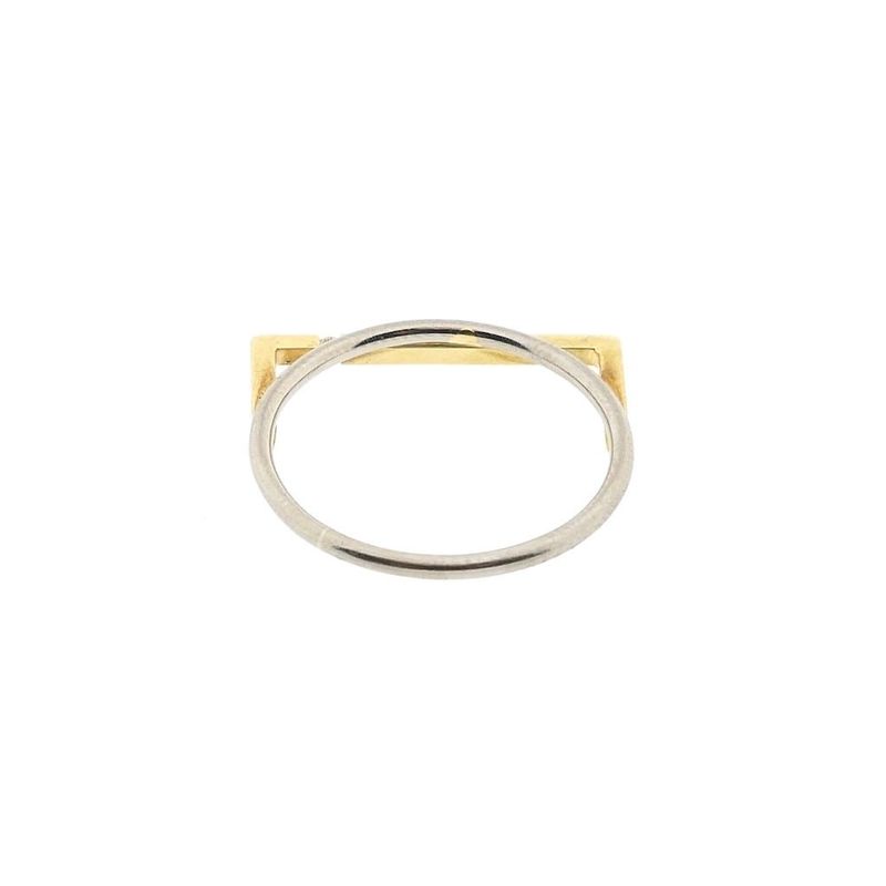 Image 6 of Two-tone gold abstract ring with diamond; 0.015 ct.