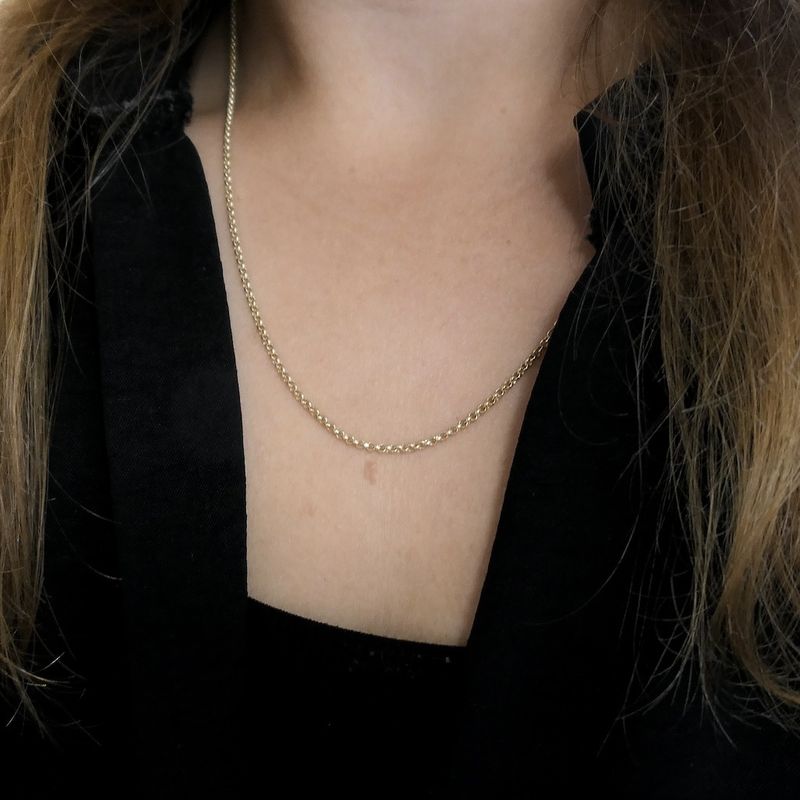 Image 6 of Gold jasseron link chain | 50 cm