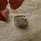 Image 8 of Gold pavé ring with diamonds; 1.31 ct.