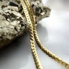 Image 2 of Gold necklace with a fixed pendant and diamond; 0.01 ct | 43.5 cm