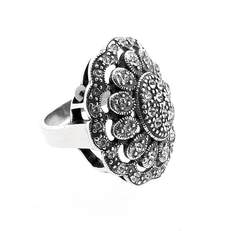 Image 3 of Silver ring with zirconia