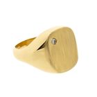 Image 5 of Gold men's signet ring with zirconia