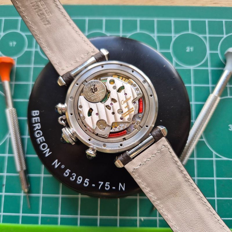 Afbeelding 11 van Cartier Pasha Chronograph 1050 / W31004H3; Unisex Horloge