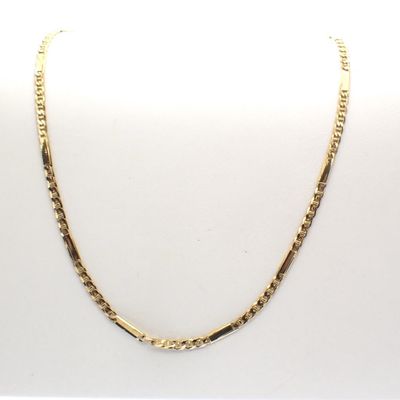 Image 1 of 8-karat closed Figaro link chain | 42 cm