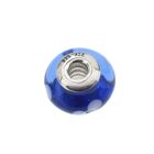 Image 4 of Pandora charm; Silver; Blue/White Flower