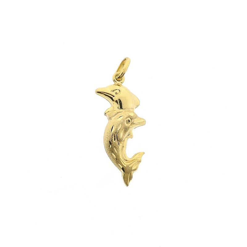 Image 1 of Double Dolphin Pendant; 9 Carat