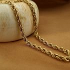 Image 2 of 18K Gold Twisted Link Chain | 61 cm