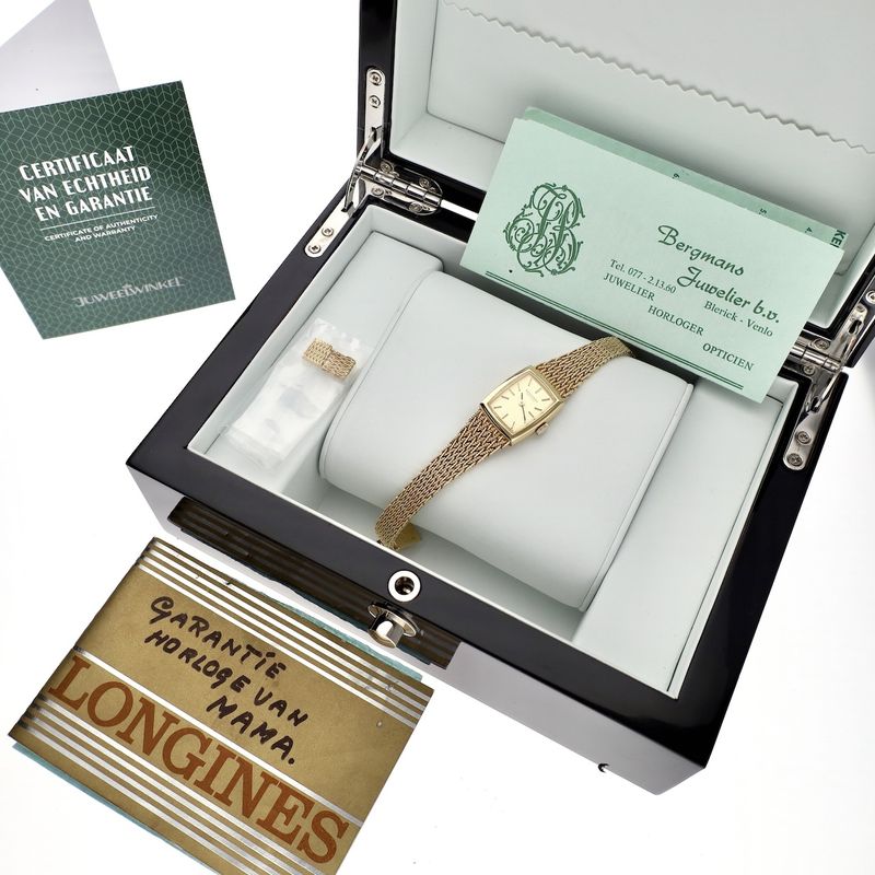 Image 4 of Longines Record 671.0944; Vintage 18k gold women's watch with papers from 1975