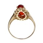 Image 5 of Gold ring with fire opal and zirconia
