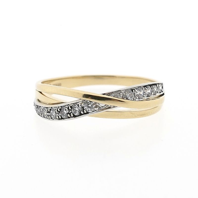 Image 5 of Bicolor Gold Ring with Zirconia
