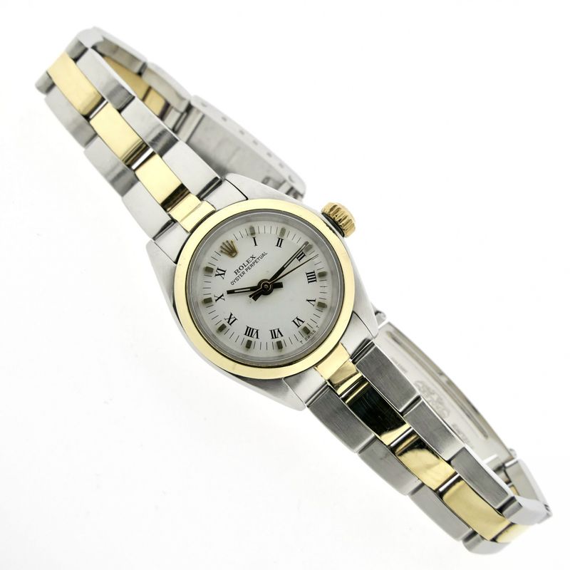 Image 12 of Rolex Oyster Perpetual 26mm 6718; Vintage gold/steel ladies' watch