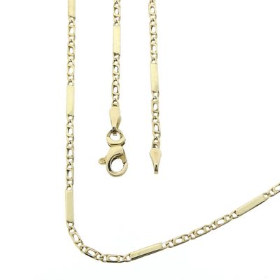 Image 1 of Gold closed Figaro link chain | 50 cm