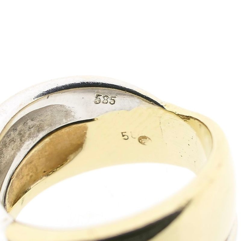 Afbeelding 5 van Bicolor gouden crossover ring