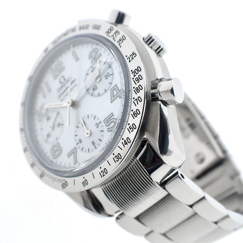Image 6 of Omega Speedmaster Reduced; Chronograph watch with mother-of-pearl dial