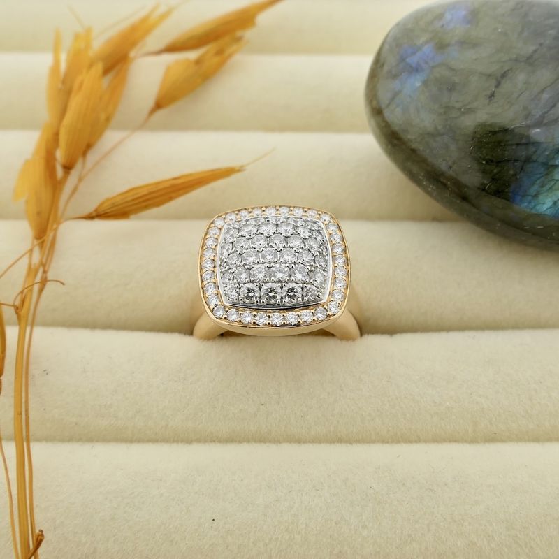 Image 9 of Tirisi gold ring with diamonds; Approx. 0.85 ct.