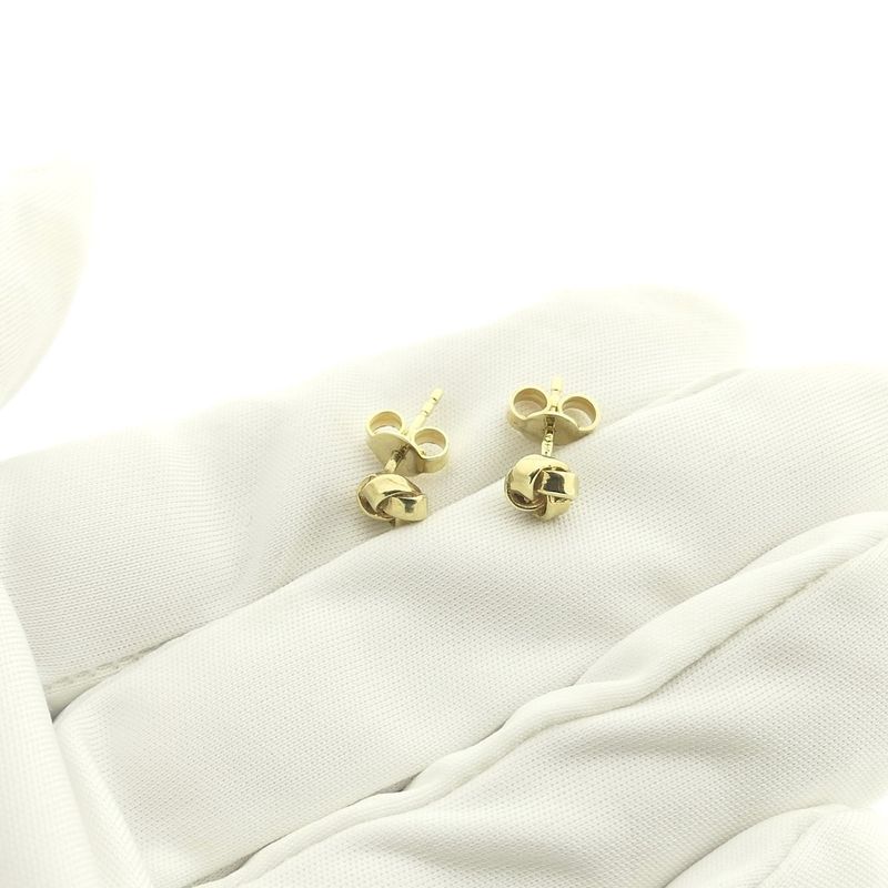 Image 2 of Gold stud earrings | knot