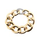 Image 3 of Rose gold gourmet link bracelet with diamonds; 0.72 ct.