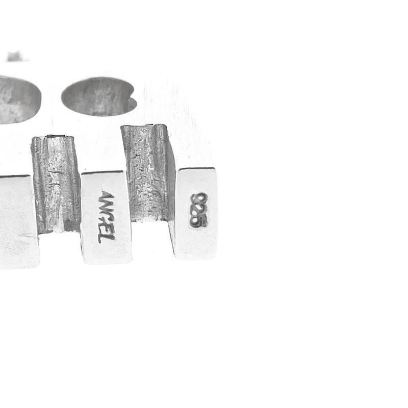 Image 8 of Solid silver pendant of an abstract elephant.