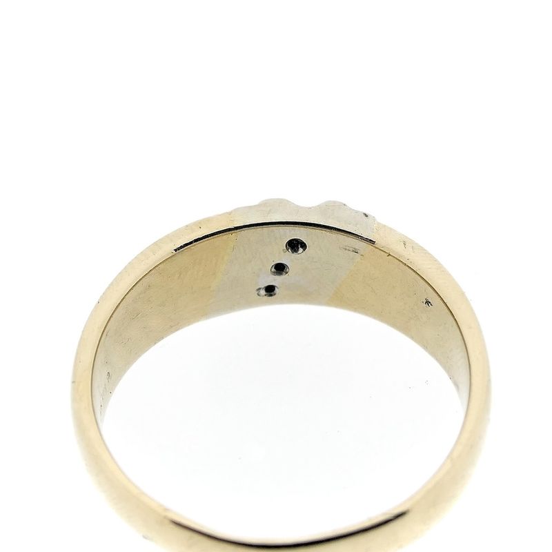 Image 6 of Two-tone gold fantasy ring with 0.21 ct diamond.