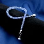 Image 9 of Light blue topaz bead bracelet with white gold clasp