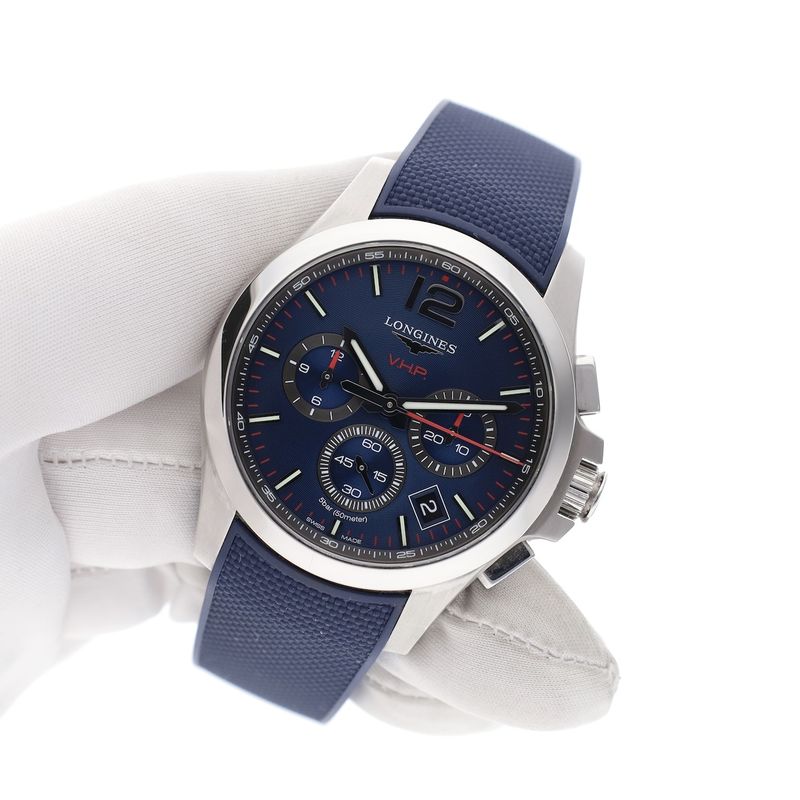 Image 7 of Longines V.H.P. Chronograph L3.717.4.96.9; Very high precision men's watch