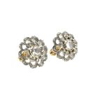 Image 8 of Victorian gold and silver stud earrings with diamonds; Approx. 0.40 ct.