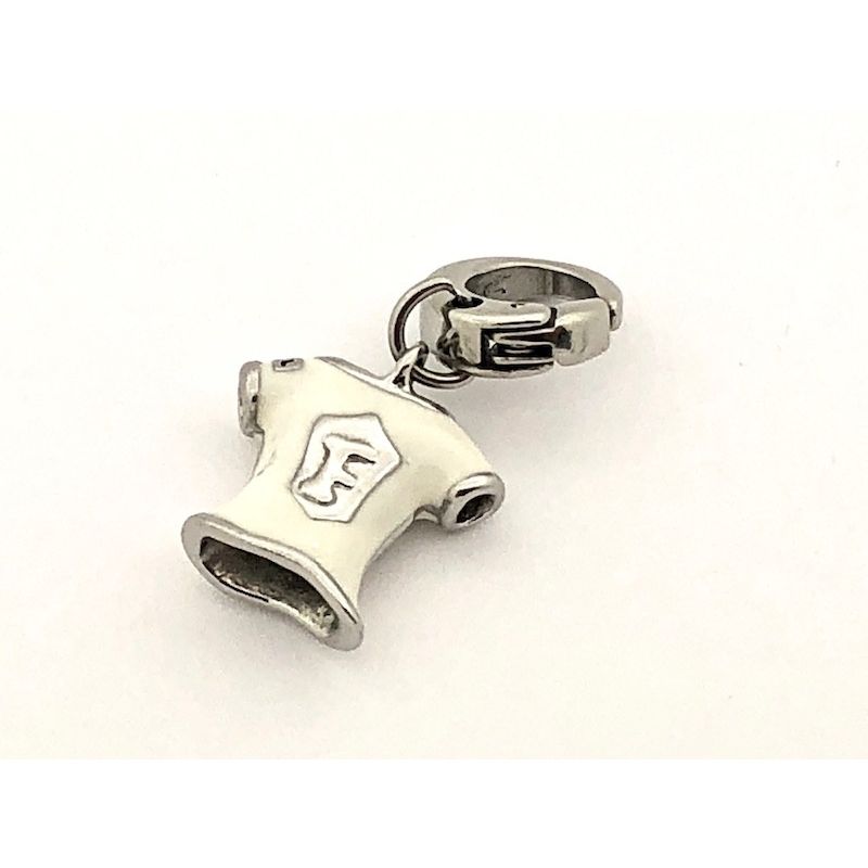 Image 3 of Silver T-shirt charm/pendant; enameled