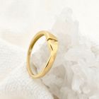 Image 2 of Gold ring with diamond; 0.01 ct.