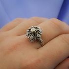 Image 4 of White gold ring set with rose-cut diamonds | 0.45 ct.